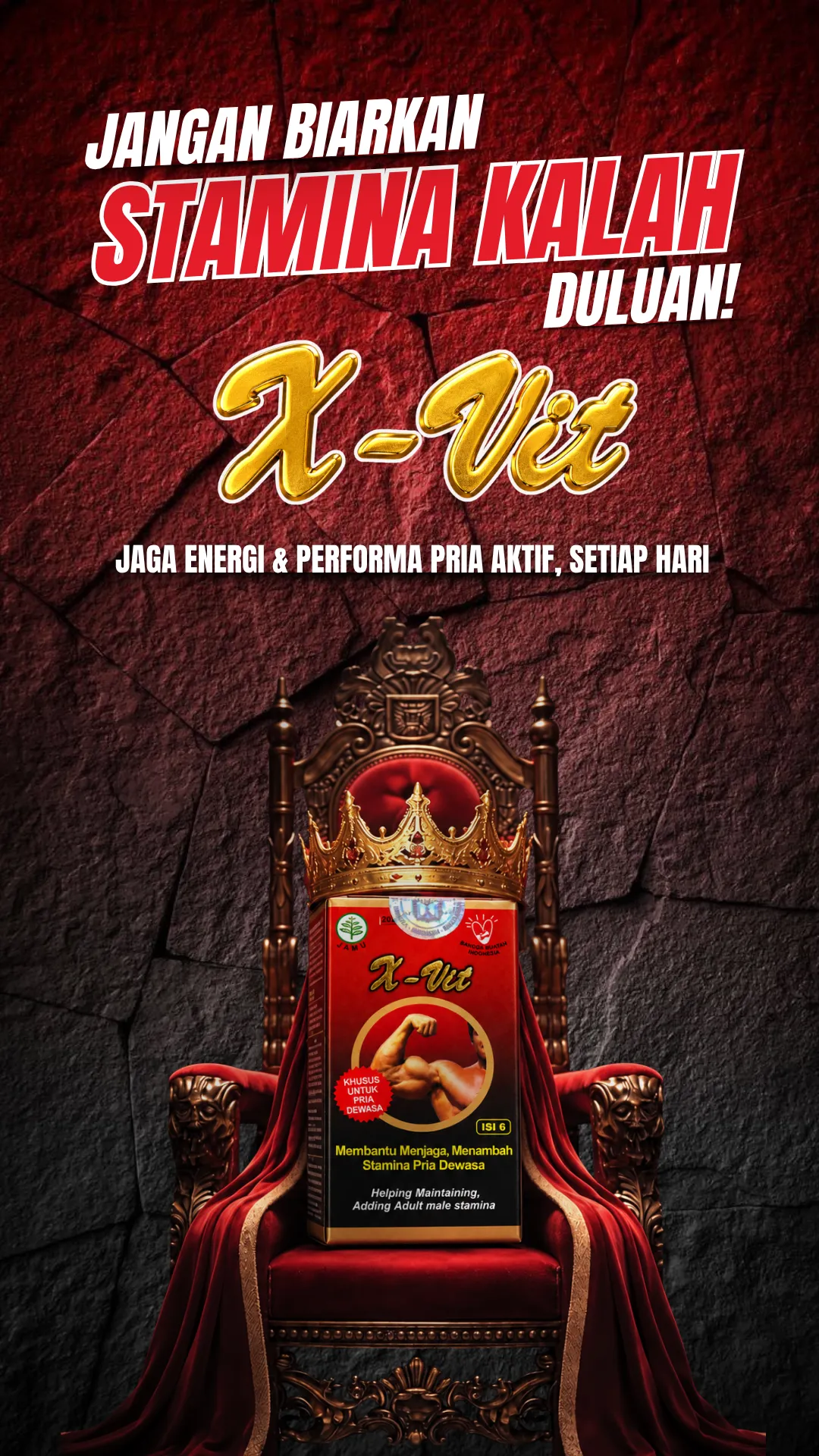 X-Vit - jaga energi dan performa pria aktif setiap hari