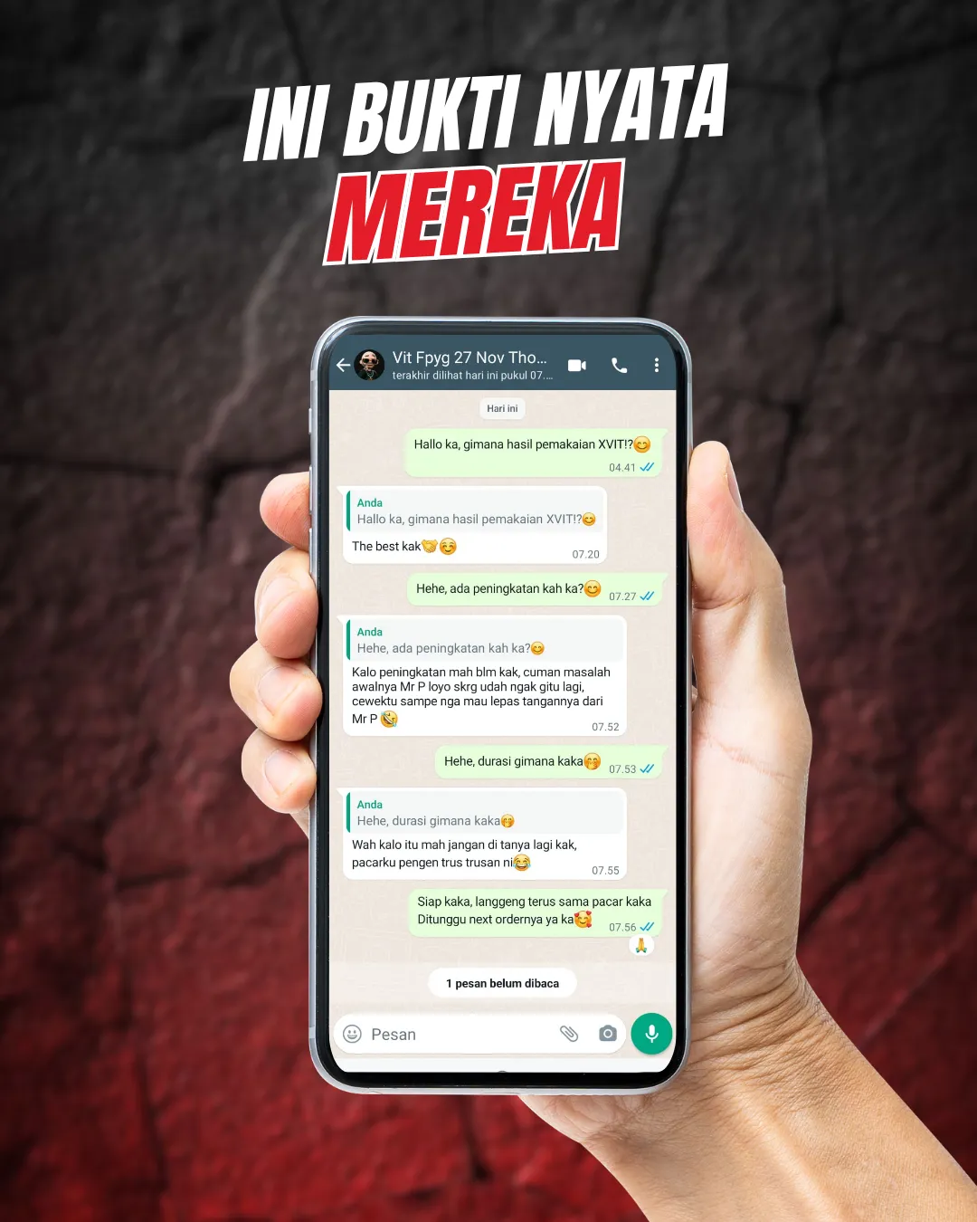Testimoni pelanggan X-Vit